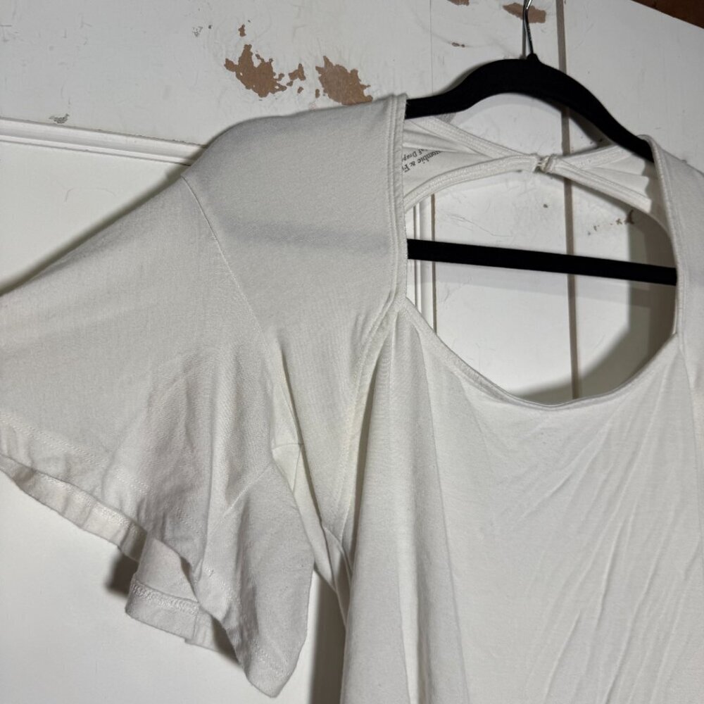 Abercrombie & Fitch White Bodysuit Round Neck Soft A&F Drapey Size Large - Picture 5 of 8